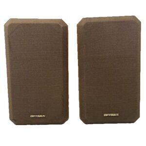 Vintage Two Optimus STS 50 Bookshelf Speakers 40-230 Tandy Radioshack Walnut
